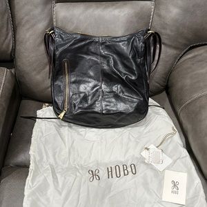 Hobo Black Leather Backpack